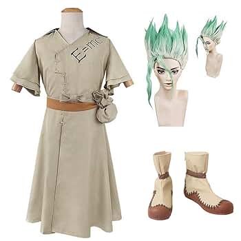 Dr.STONE スイカ コスプレ ウィッグ 衣装 一式 Amazon.co.jp: [mvivm] 【スイカ コス 】ドクターストーン